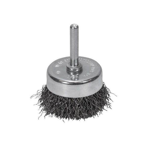 Wire Cup Brush 50mm x 6mm Shank, 0.30mm Wire