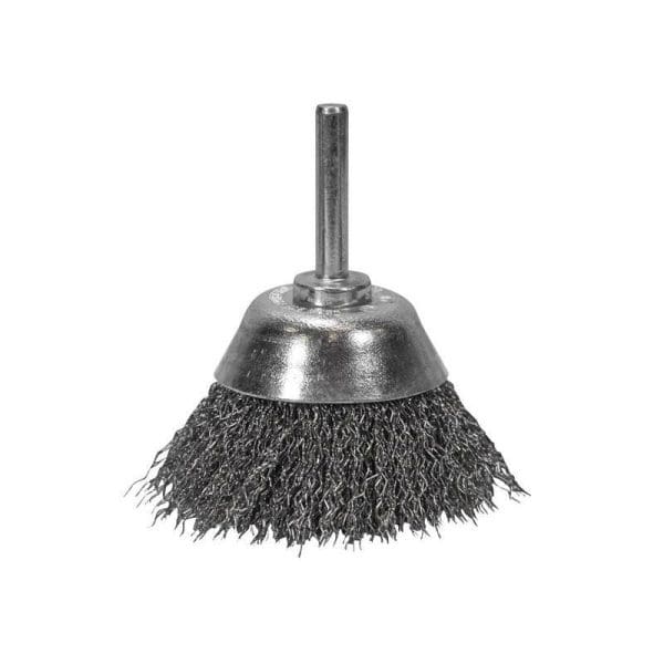 Wire Cup Brush 75mm x 6mm Shank, 0.30mm Wire