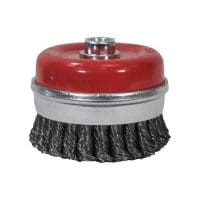 Wire Cup Brush Twist Knot 100mm M14x2, 0.50mm Steel Wire