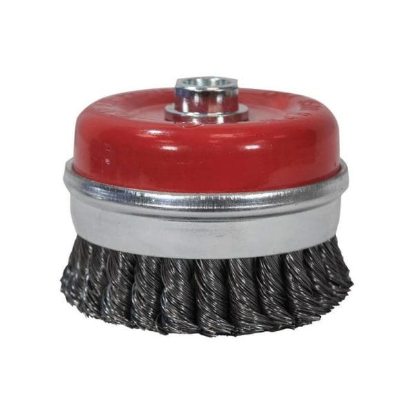 Wire Cup Brush Twist Knot 100mm M14x2, 0.50mm Steel Wire