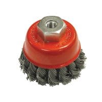 Wire Cup Brush Twist Knot 65mm M10x1.25, 0.50mm Steel Wire