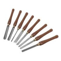 HSS Turning Chisel Wooden Boxed Set, 8 Piece