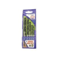 Lip and Spur Wood Drill Bit Set, 5 Piece 4-10mm