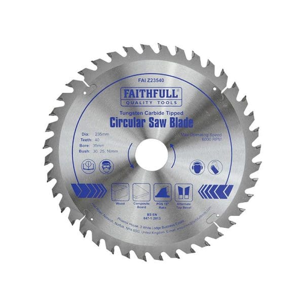 TCT Circular Saw Blade 235 x 35mm x 40T POS