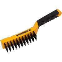 Carbon Steel Wire Brush Soft Grip 300mm (12in) - 4 Row