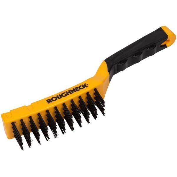 Carbon Steel Wire Brush Soft Grip 300mm (12in) - 4 Row
