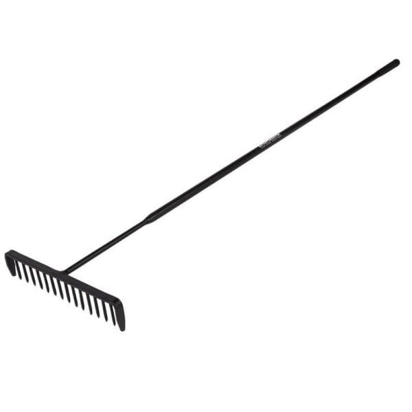 Tarmac Rake 16 Round Teeth - Tubular Steel Shaft Handled