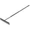 Asphalt Rake 16 Flat Teeth - Tubular Steel Shaft Handled