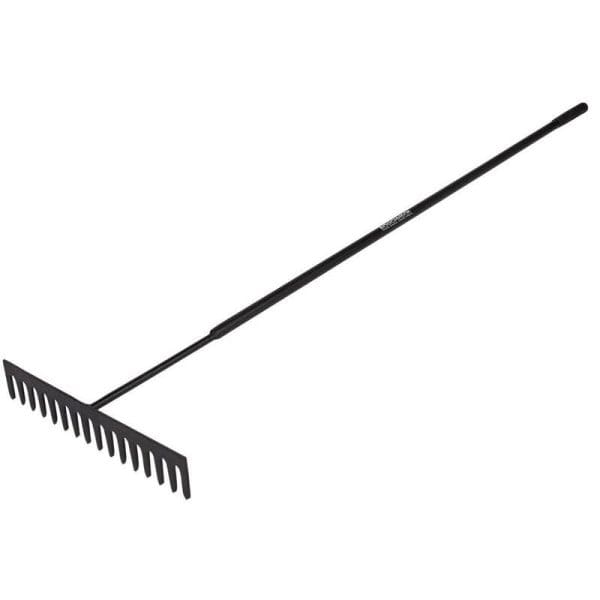 Asphalt Rake 16 Flat Teeth - Tubular Steel Shaft Handled