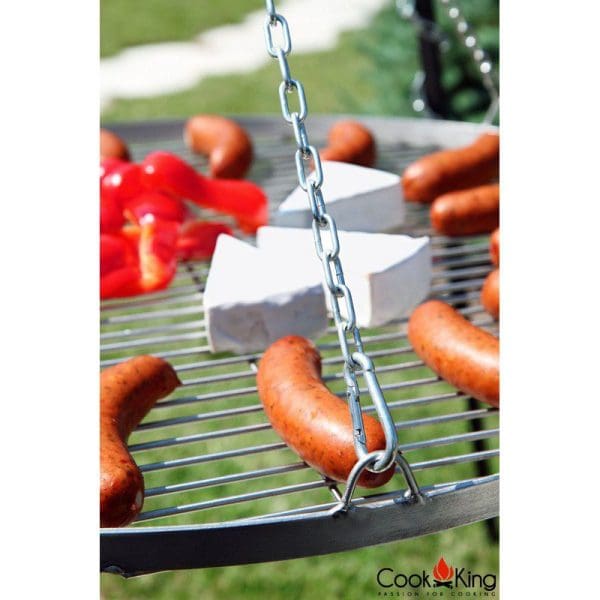 Black Steel Grate Tripod Grill