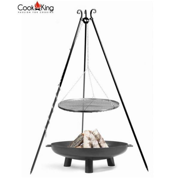 Black Steel Grate Tripod Grill - Image 2