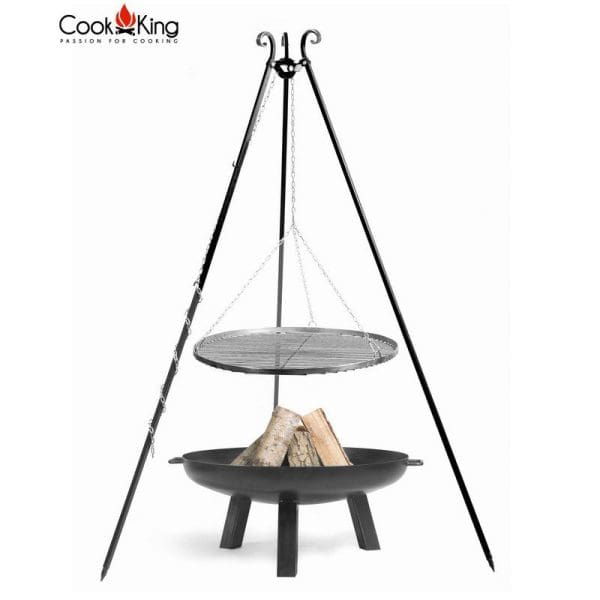 Black Steel Grate Tripod Grill - Image 4