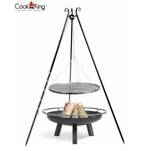 Black Steel Grate Tripod Grill - Image 5