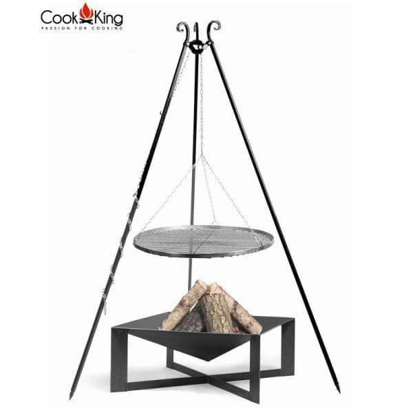 Black Steel Grate Tripod Grill - Image 6