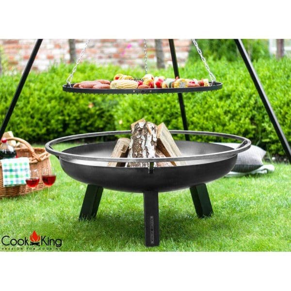 Black Steel Grate Tripod Grill - Image 7