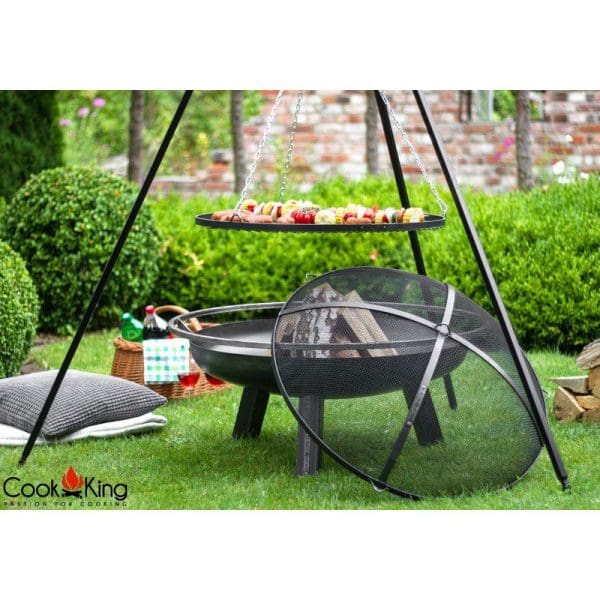 Black Steel Grate Tripod Grill - Image 8