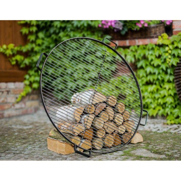 80cm Natural Steel Grate with 4 Handles - Image 2