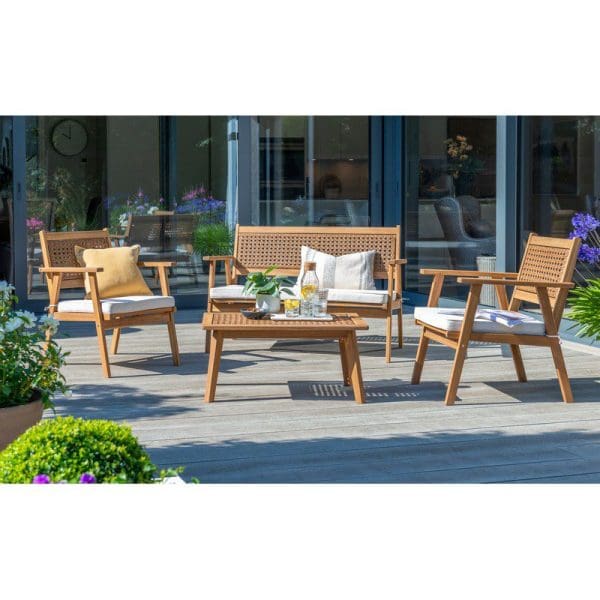 Brent Lounge Set Natural with Cushion