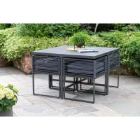 Sheringham Alu Rope Cube Dining Set