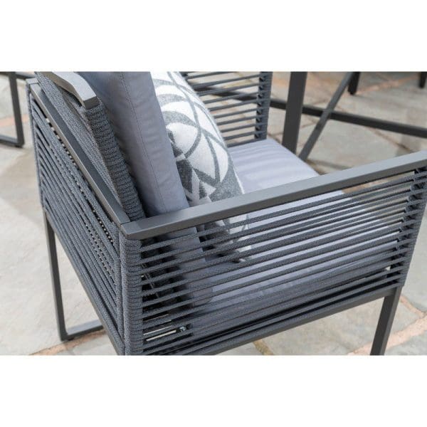 Sheringham Alu Rope Cube Dining Set - Image 6