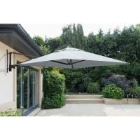 Wall Mounted Cantilever Parasol Grey inc Cover