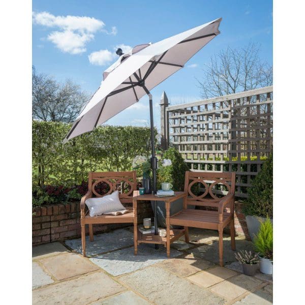 Elizabeth Mouse Grey Parasol 2.2m