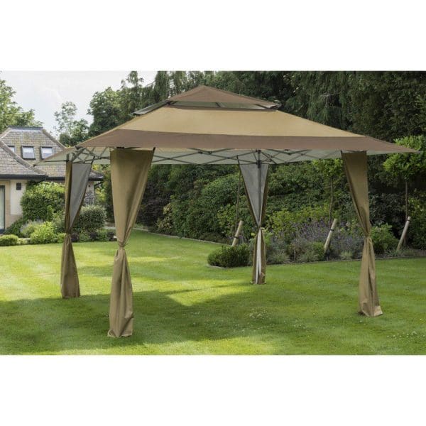 Got It Covered Pop Up Gazebo Taupe and Brown - Image 2