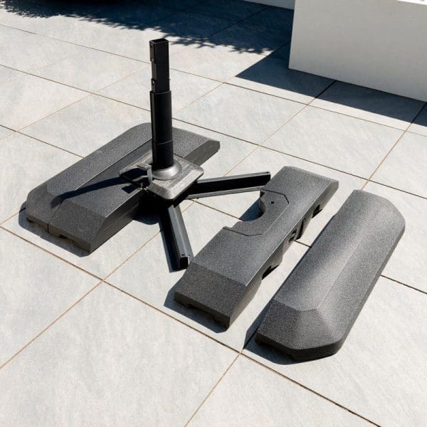 One Box Parasol 3m Round LED Cantilever with Water Filled Base - Image 2