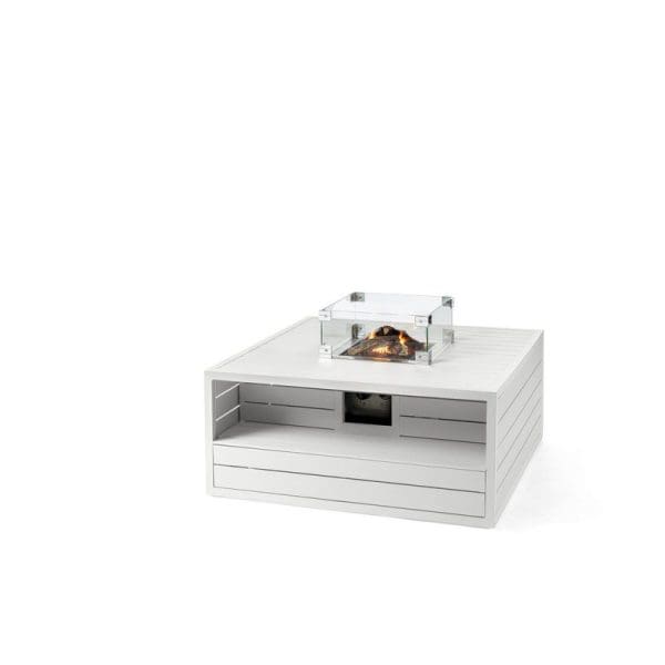 Cocoon Aluminium Square Gas Fire Pit White - Image 2