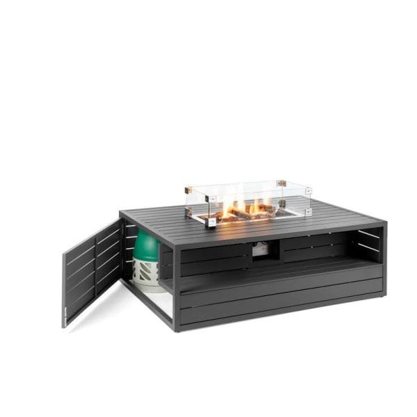 Cocoon Aluminium Rectangular Gas Fire Pit Anthracite - Image 2