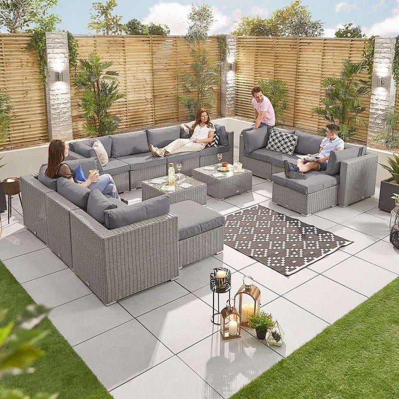 Heritage Chelsea 4A Rattan Corner Sofa Set White Wash The Garden Range