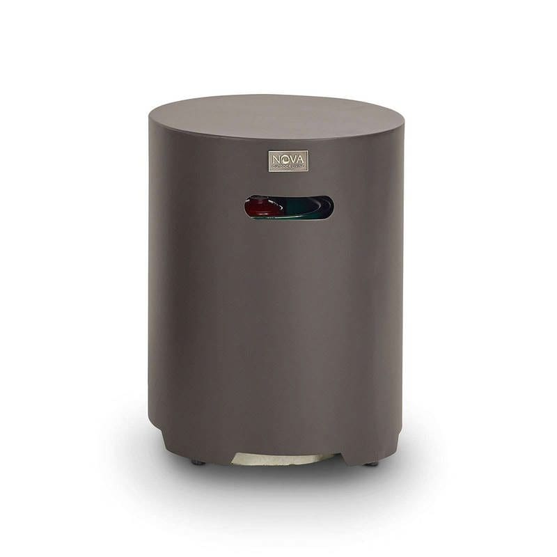 Aluminium Gas Tank Holder w/ Cover Round Coffee The Garden Range