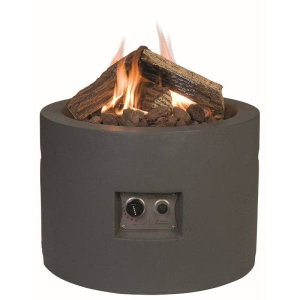 Cocoon Round Gas Fire Pit Grey