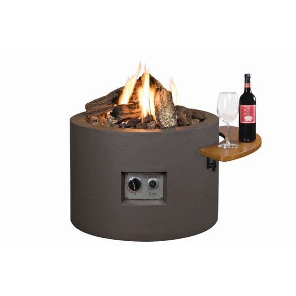Cocoon Round Gas Fire Pit Grey - Image 2