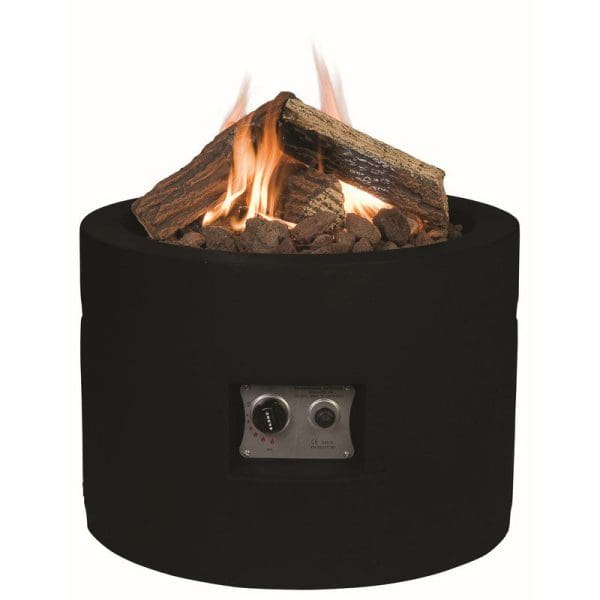 Cocoon Round Gas Fire Pit Black
