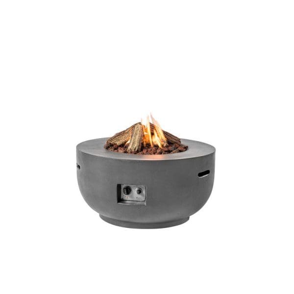 Cocoon Bowl Gas Fire Pit Grey