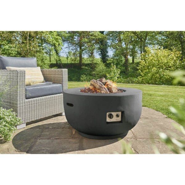 Cocoon Bowl Gas Fire Pit Black