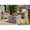 Cocoon Small Square Gas Fire Pit Grey - Image 2