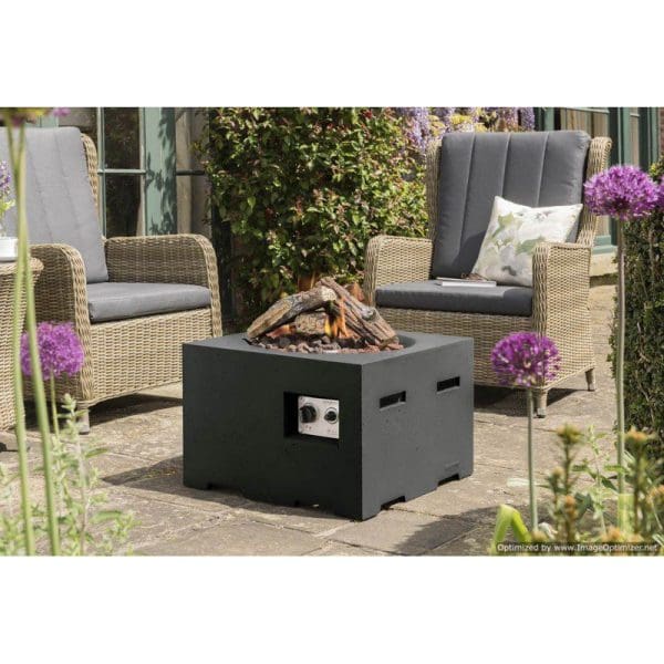 Cocoon Small Square Gas Fire Pit Grey - Image 4