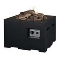 Cocoon Small Square Gas Fire Pit Black