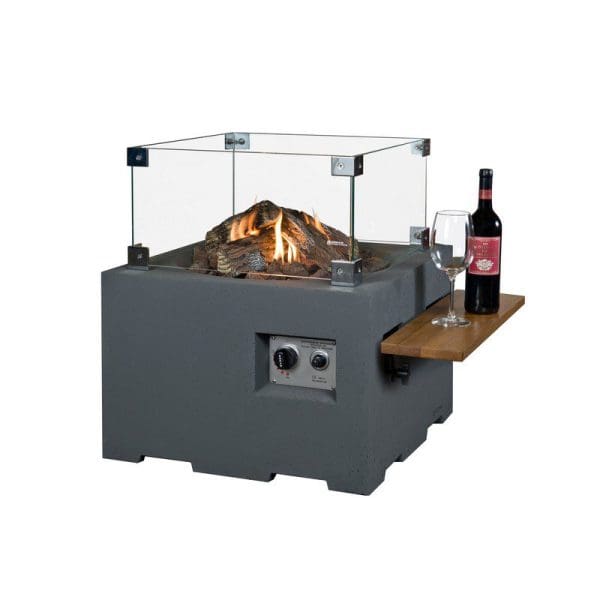 Cocoon Square Gas Fire Pit Grey - Image 3