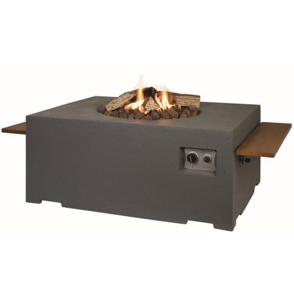 Cocoon Rectangular Gas Fire Pit Grey