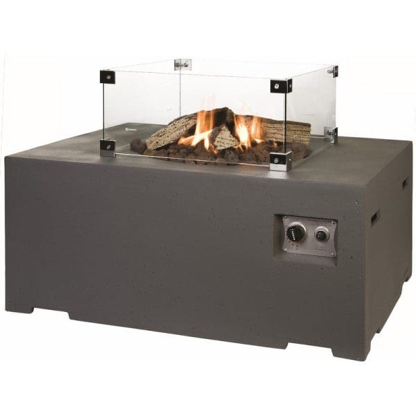 Cocoon Rectangular Gas Fire Pit Grey - Image 2