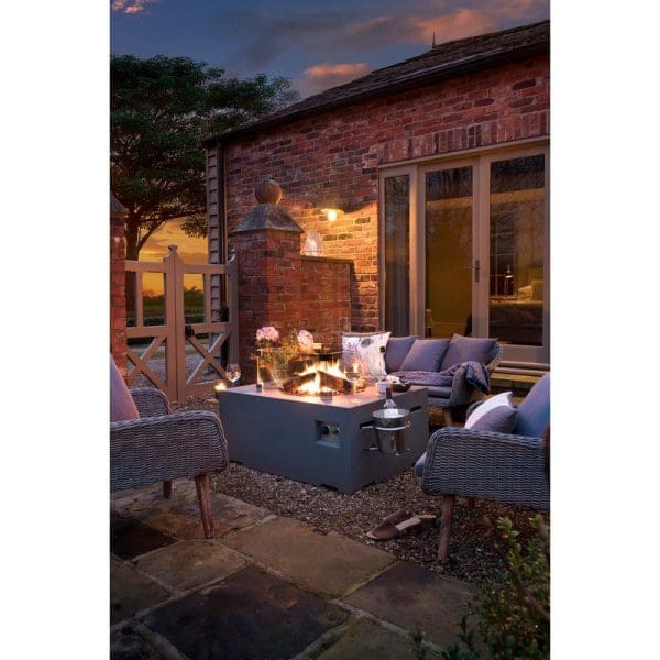 Cocoon Rectangular Gas Fire Pit Grey - Image 3