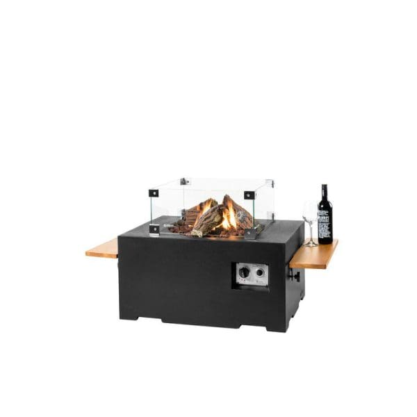 Cocoon Rectangular Gas Fire Pit Black - Image 2