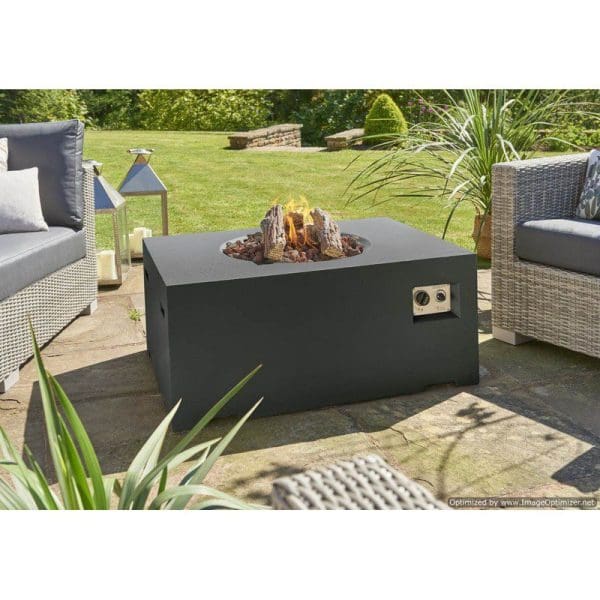 Cocoon Rectangular Gas Fire Pit Black - Image 3