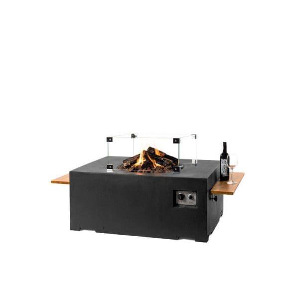 Cocoon Rectangular Gas Fire Pit Black - Image 4