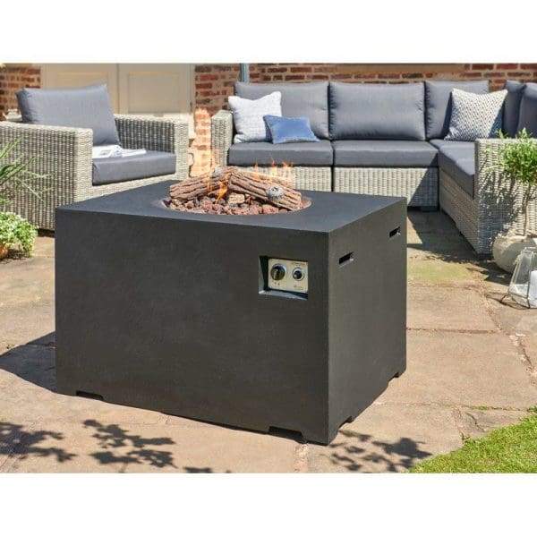 Cocoon Rectangular Gas Fire Pit Black - Image 5