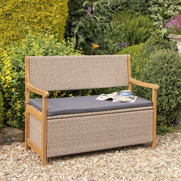 Alderley Rattan Storage Bench - Natural - Image 2