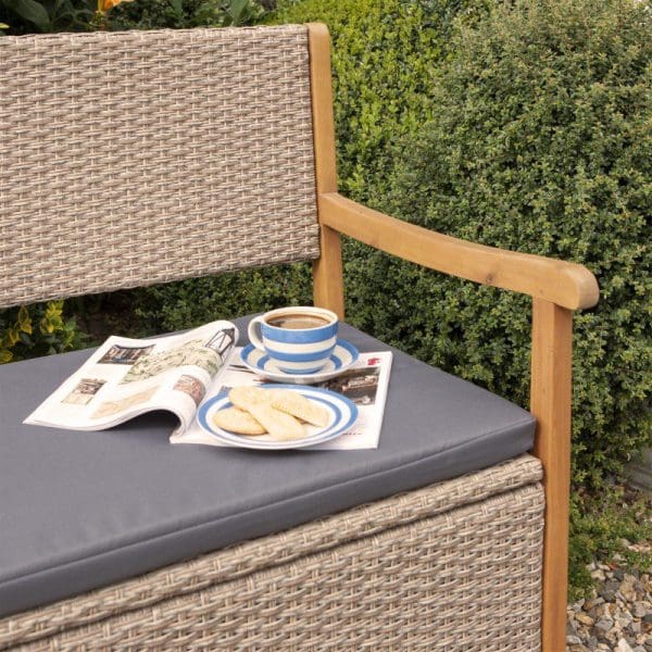 Alderley Rattan Storage Bench - Natural - Image 3